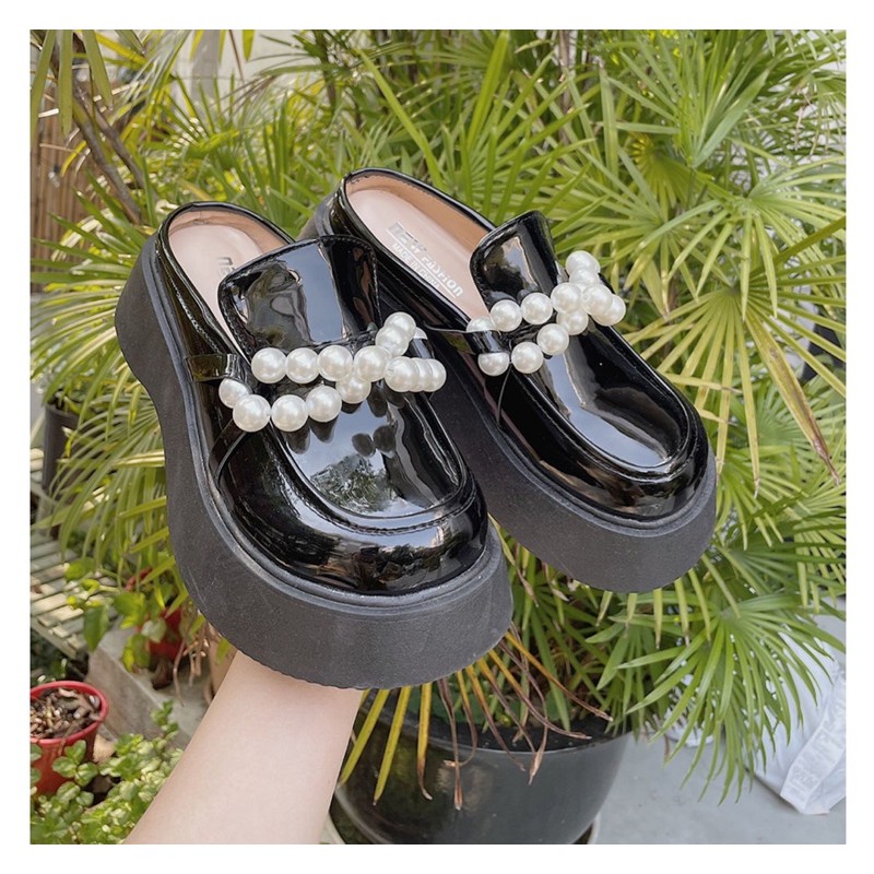 GIÀY OXFORD THẤP CỔ MŨI TRÒN TO GIÀY SỤC ULZZANG có xích đế thấp gót - MTN