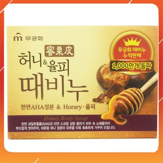 Xà Bông Tắm Mukungwa Honey & Chestnut Scrub Soap Tinh Chất Mật Ong Và Hạt Dẻ 100g