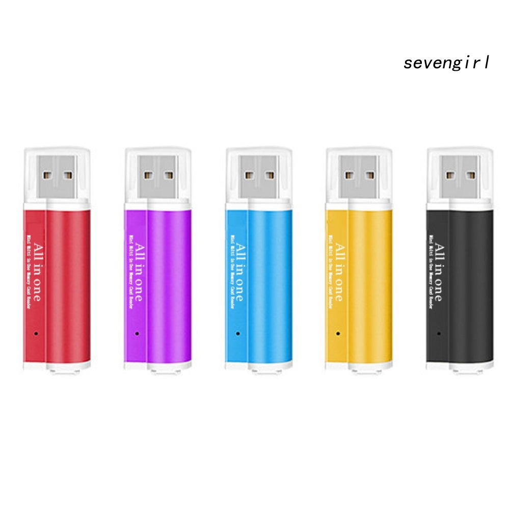 Đầu Đọc Thẻ Mini 4 Trong 1 Usb Tf / Micro-Sd / Ms / M2 Cho Máy Tính