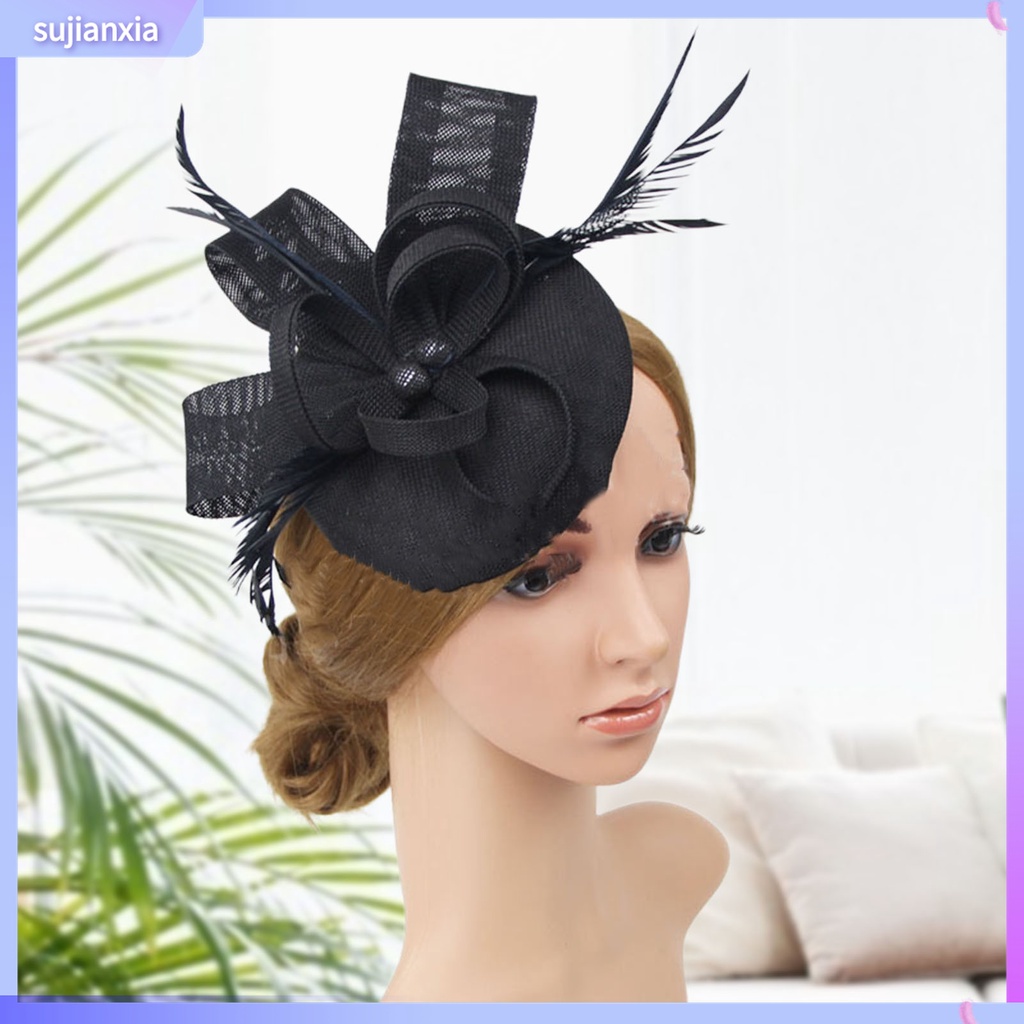 Sujianxia| Mũ Beret Đính Lưới Và Lông Thú Cho Phái Nữ