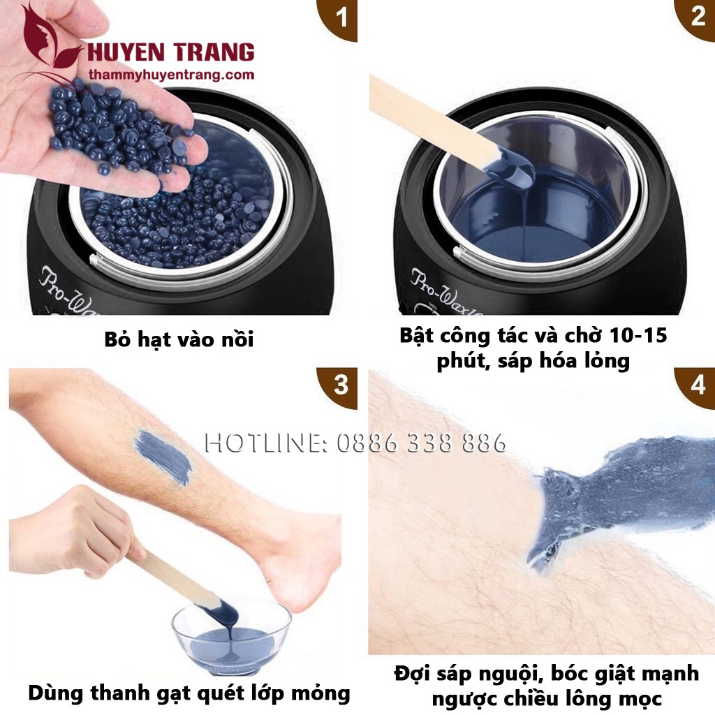 Sáp Wax Lông Hạt Đậu 100g - Hạt Wax Lông - Thiết Bị Y Tế Huyền Trang