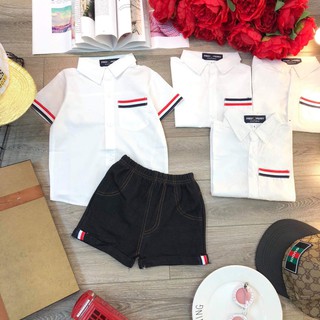 ÁO SƠ MI TRẮNG QUỐC DÂN CHO BÉ TRAI BÉ GÁI