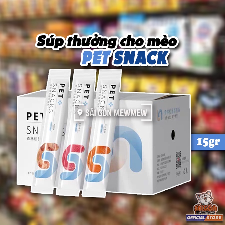 [DATE 03/2023] COMBO 10 THANH SÚP THƯỞNG PET SNACK CHO MÈO 15GR