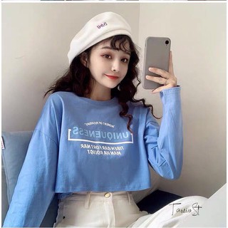 Áo croptop nữ tay dài Uni