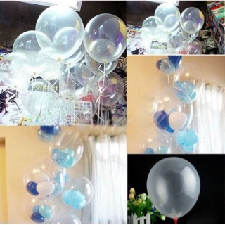 10 Bóng trong suốt jumbo 35cm