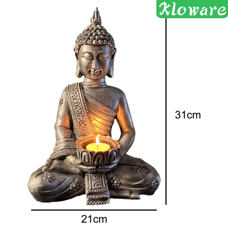 Giá đỡ đèn cầy hình tượng Phật trang trí nhà cửa sân vườn