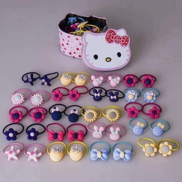MVP2409 Hộp 40 dây buộc tóc kitty cho bé