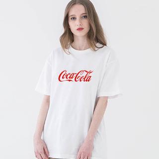 Áo thun tay ngắn in chữ cocacola đơn giản thời trang cho cặp đôi