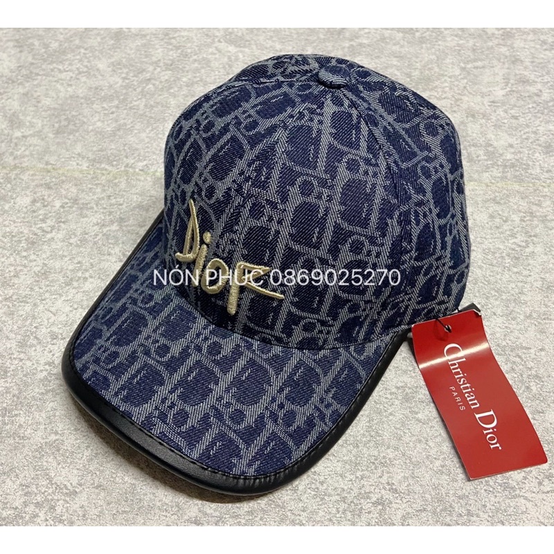 NÓN KẾT JEAN IN THÊU DIO VIỀN DA THỜI TRANG