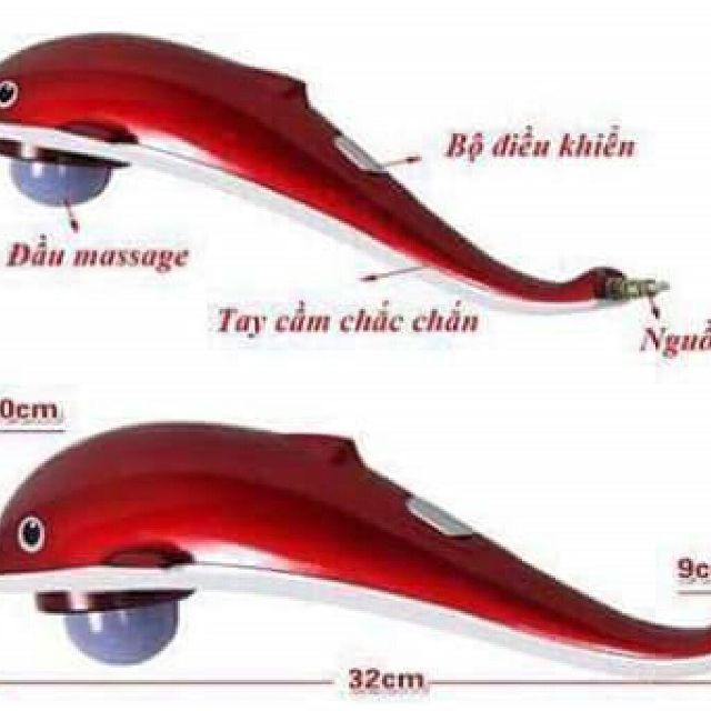 Máy massage cầm tay hình cá heo (Loại to)