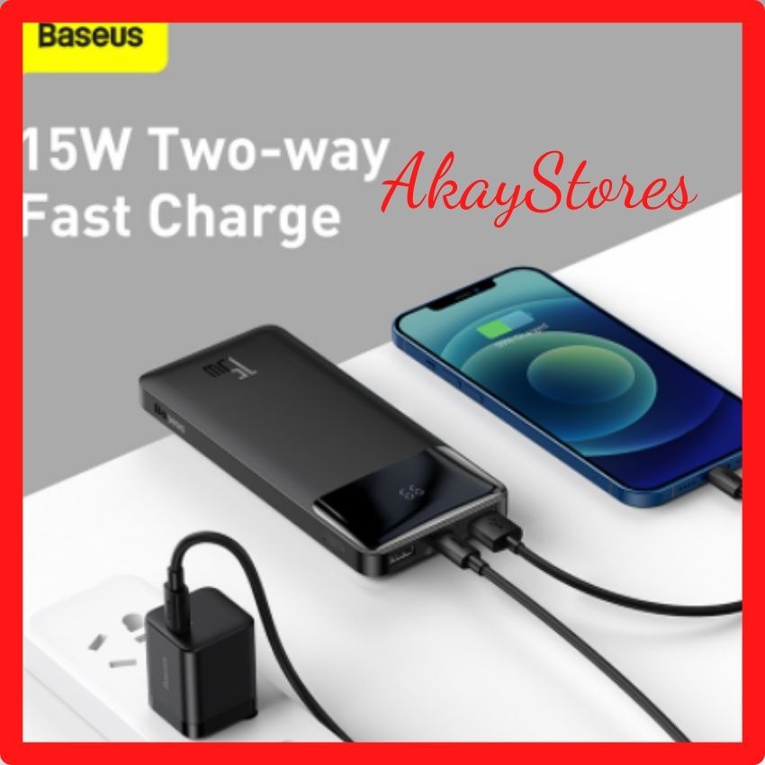 Sạc dự phòng Baseus sạc nhanh PD 15W 10000mAh/20000mAh Chính Hãng AkayStores  Power Bank màn hình kỹ thuật số siêu đẹp