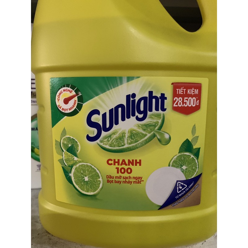 Nước Rửa Chén Sunlight Chanh Can 3,6kg