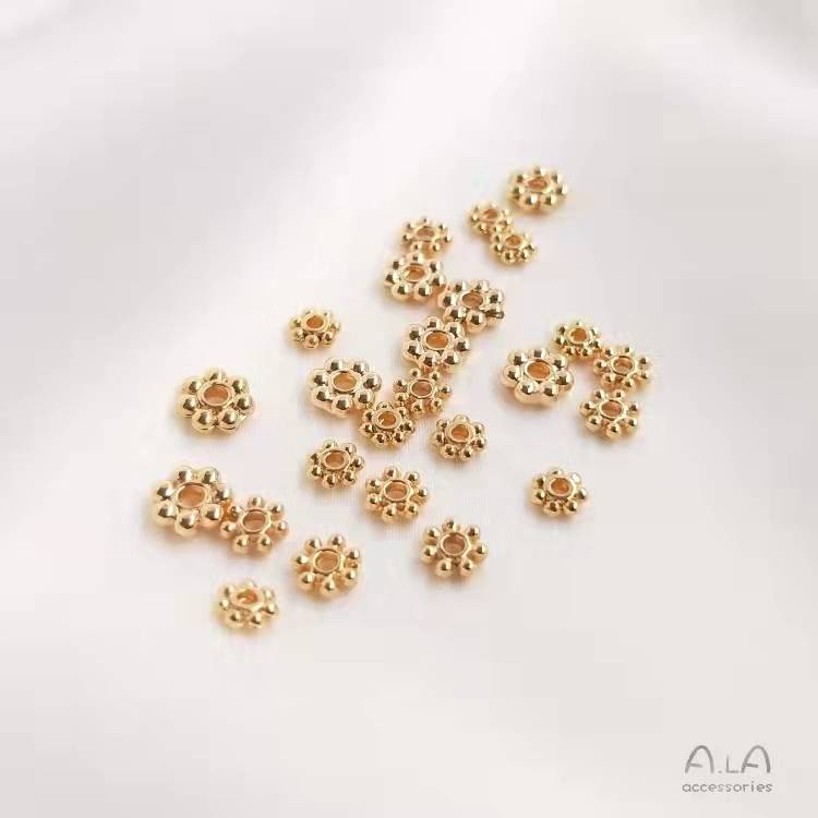 Hạt Làm Trang Sức Hình Bông Tuyết Bằng Đồng 14k 18k diy