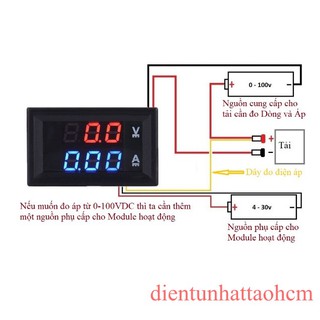 MODULE ĐỒNG HỒ ĐO DÒNG - ĐO ÁP 0-100V 10A DC