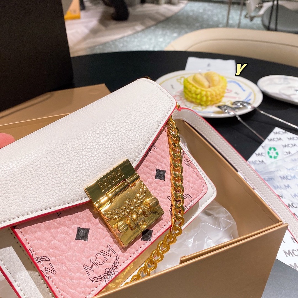 MCM Túi Đeo Chéo Phong Cách Vintage Hàn Quốc Thời Trang Cho Nữ
