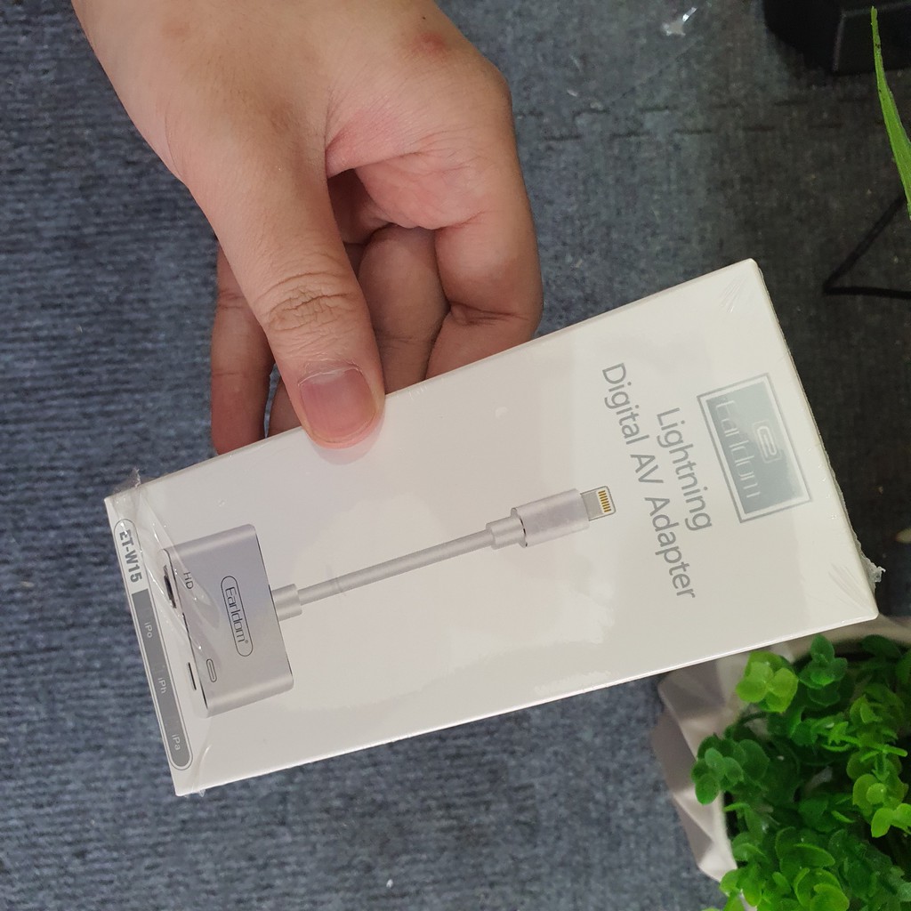 Cáp chuyển HDMI Earldom W15 cho iPhone xuất hình ảnh 4K - Beetech Store Store