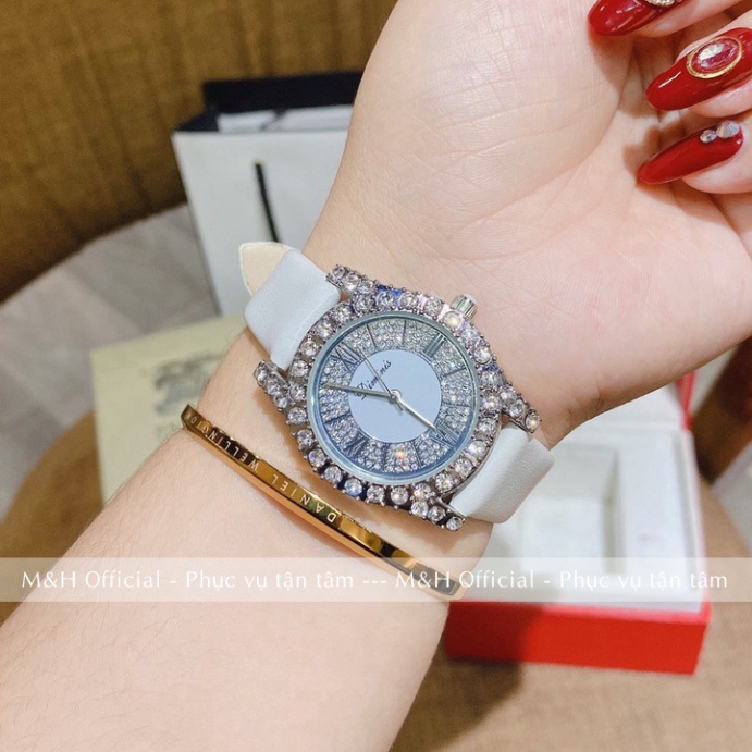 Đồng hồ đeo tay nữ Dimini mặt tròn nhỏ xinh, dây da cao cấp, đẹp cá tính, thời trang Hàn Quốc giá rẻ