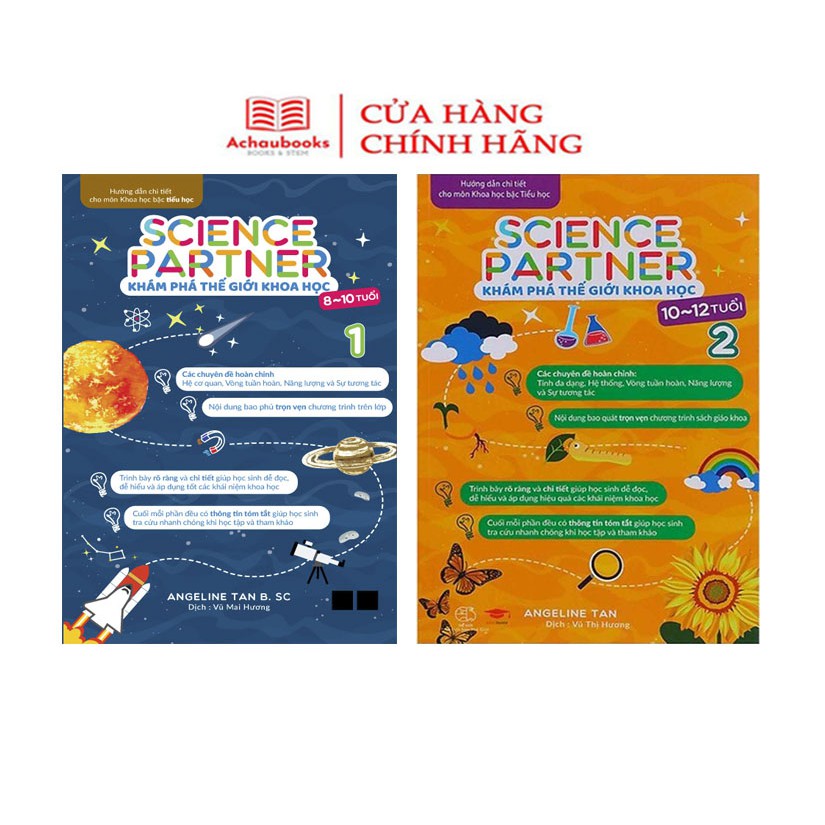 Sách: Khám Phá Thế Giới Khoa Học - Science Partner (2 cuốn, 8-12 tuổi )