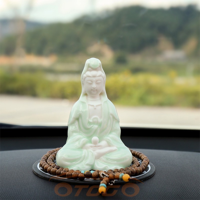 Tượng Phật Bà ,Tượng Quan Âm Sứ Để Taplo ô tô