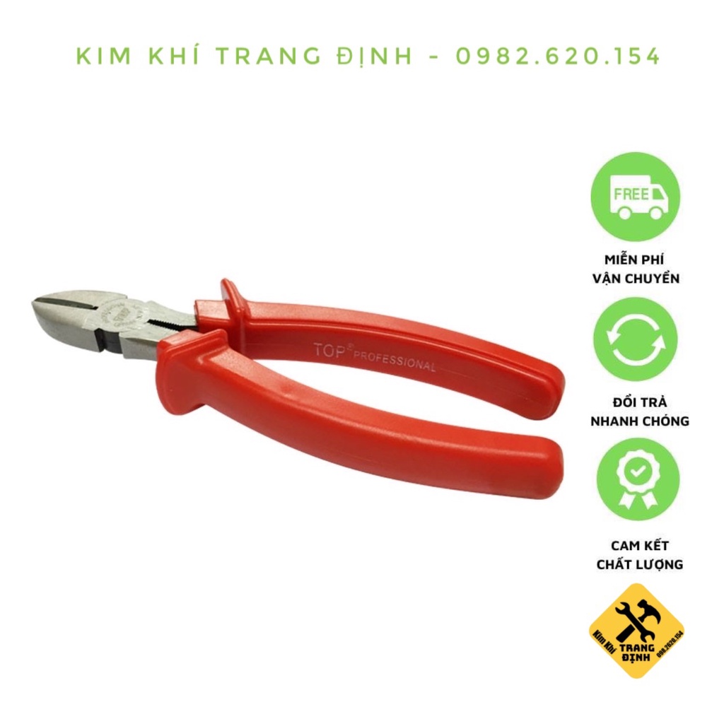 Kìm Cắt 6&quot; (160mm) 7&quot; (180mm) cán ĐỎ Top