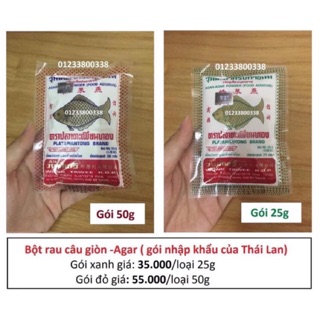 Bột rau câu giòn 25g, 50g hiệu con cá của Thái LAn