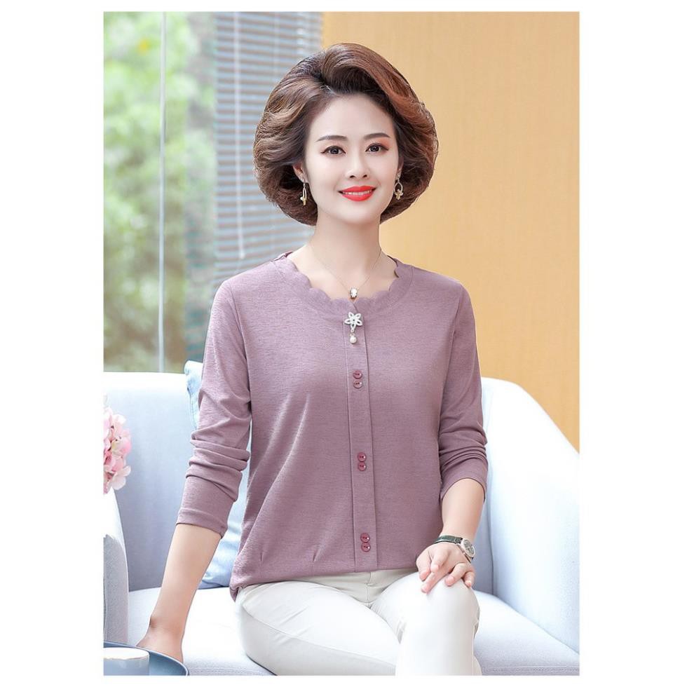 Áo sơ mi nữ trung niên, áo sơ mi thun cho mẹ yêu