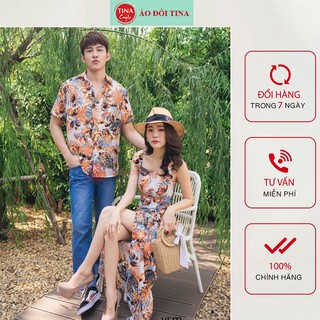 SET ĐỒ ĐÔI NAM NỮ ĐẸP COUPLE TINA SET ĐỒ CẶP NAM NỮ ĐẸP HỌA TIẾT ĐI BIỂN THEO PHONG CÁCH HÀN QUỐC SIÊU XINH
