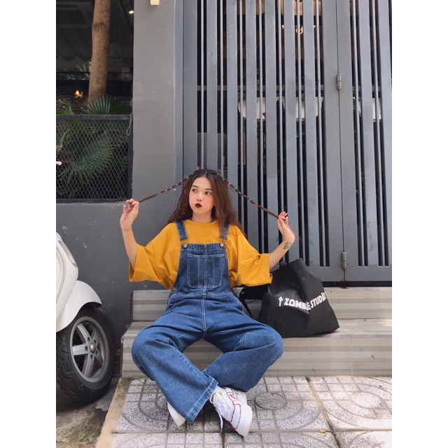 Quần yếm jeans Minion Clothing, dáng Unisex, phong cách Ulzzang Streetwear QY3259 2021 | BigBuy360 - bigbuy360.vn