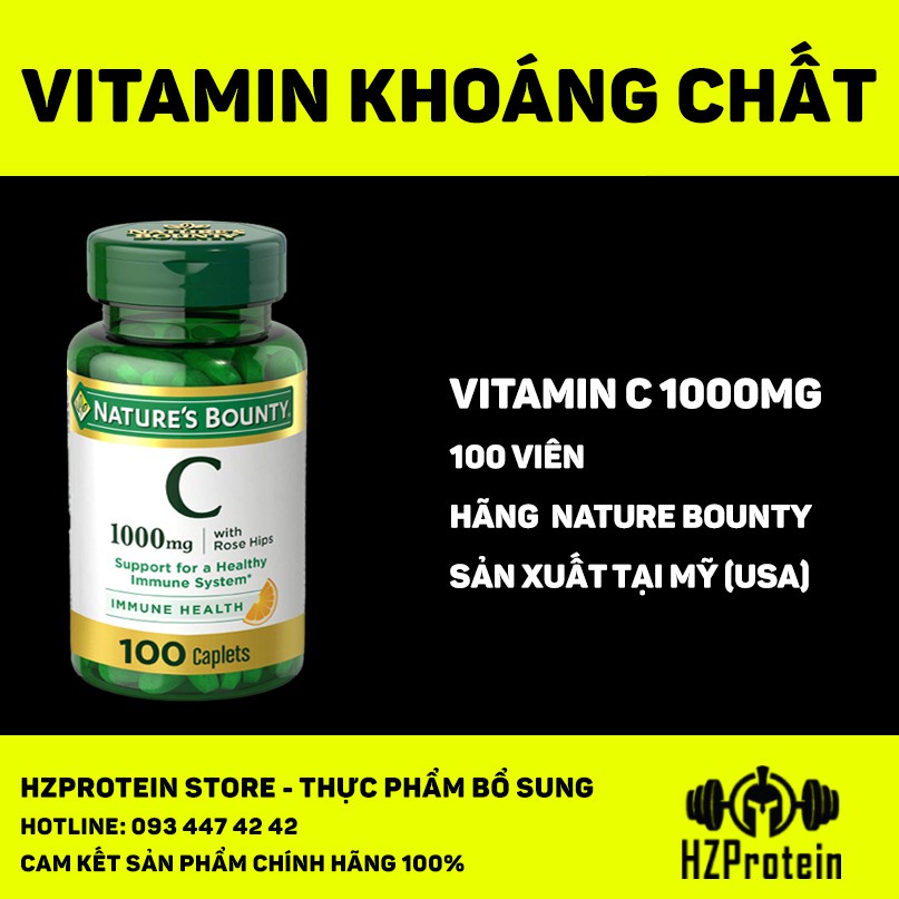 NATURE BOUNTY VITAMIN C 1000MG - VIÊN UỐNG TĂNG CƯỜNG ĐỀ KHÁNG, MIỄN DỊCH  (100 VIÊN) | Shopee Việt Nam