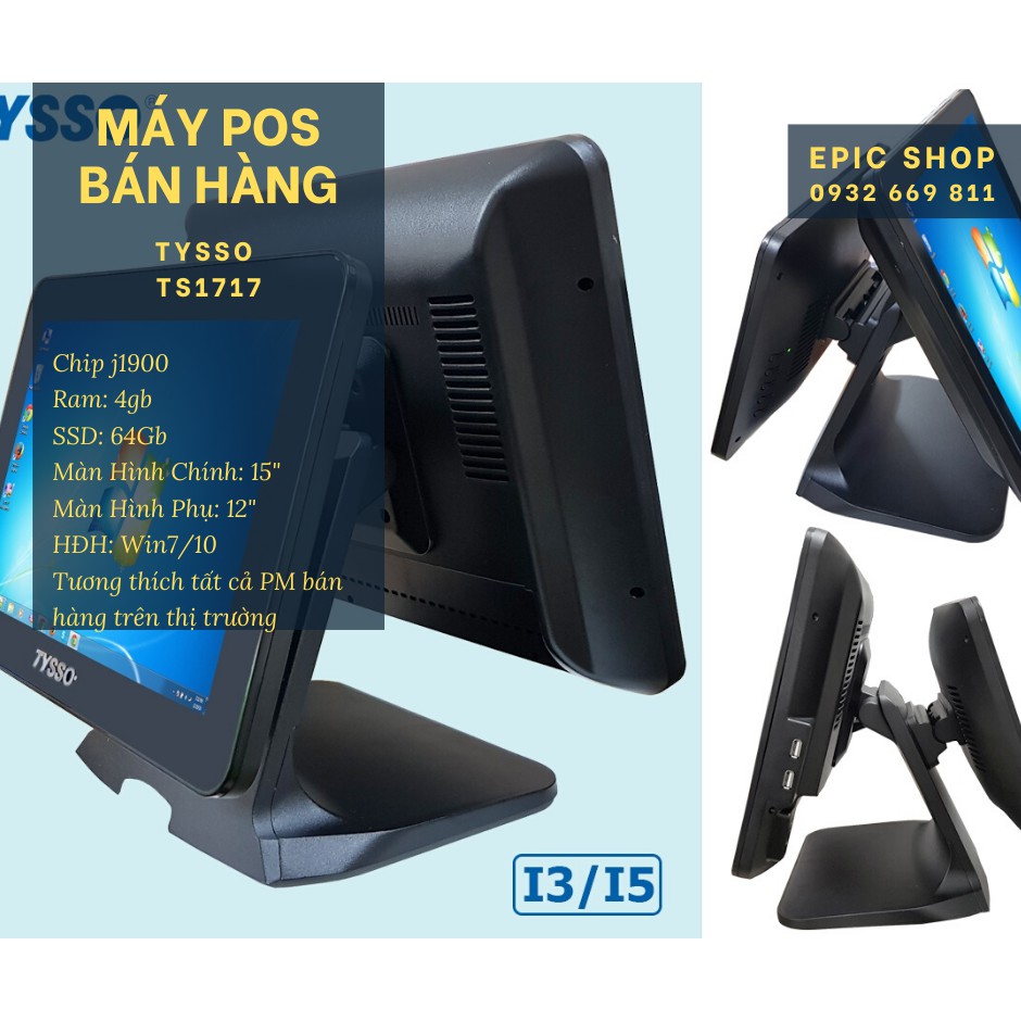 MÁY POS BÁN HÀNG TYSSO TS1717 - 2 Màn Hình