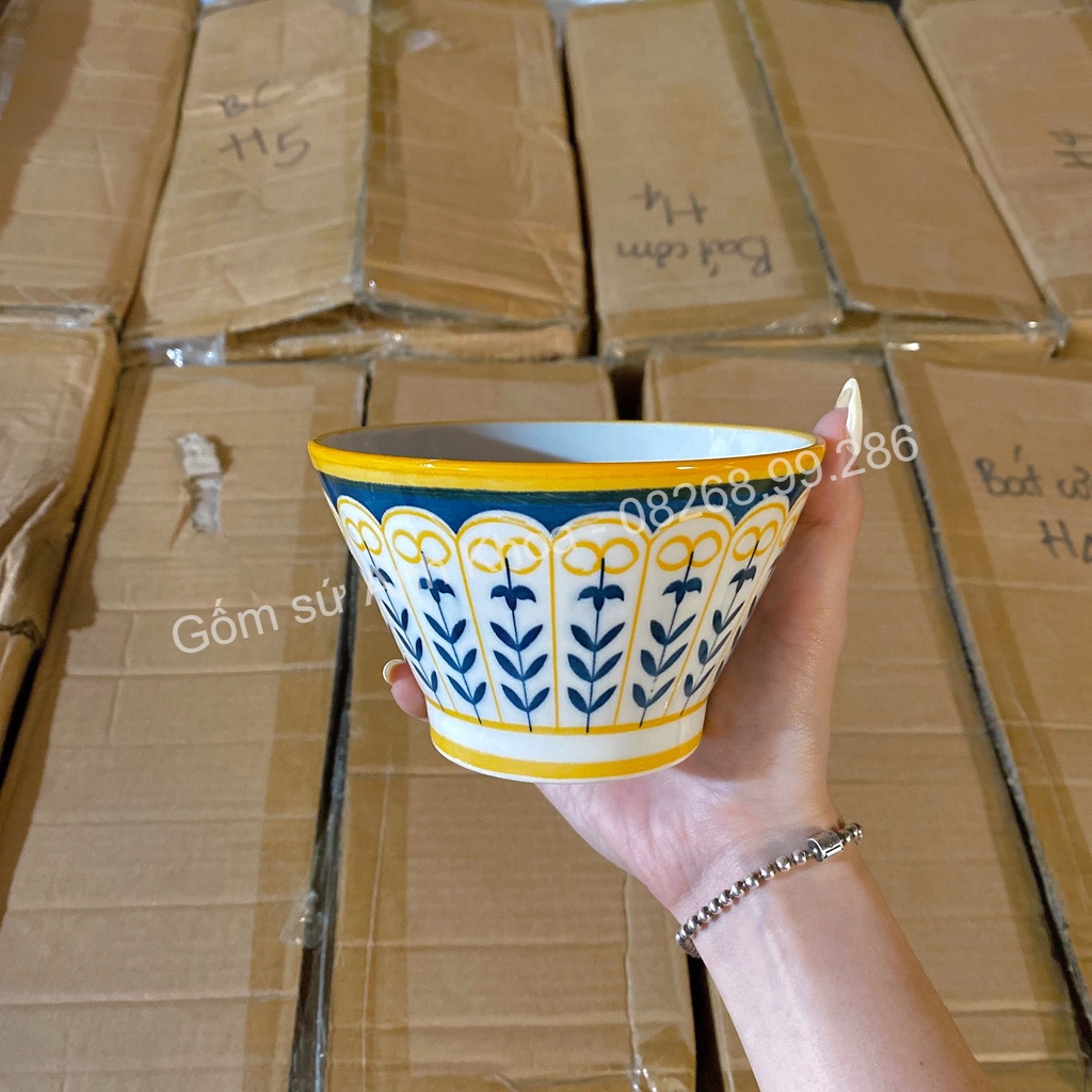 Sét Bát Đĩa sứ Decor Chén Dĩa Sứ Dễ Thương Cute Cao Cấp  sét thổ cẩm 15 món xinh yêu H5