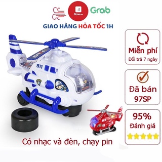 Đồ chơi máy bay trực thăng chạy pin có âm thanh và ánh sáng di chuyển linh hoạt cực hay