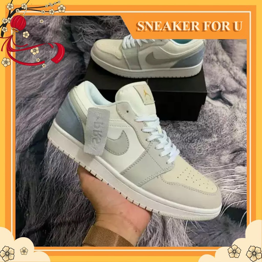 Giày Jordan Cổ Thấp Nam Nữ PARIS - PANDA - XANH NGỌC Full Box Bill Hàng Cao Cấp