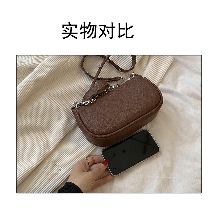 Túi đeo chéo JASMIN NOIR da PU phối dây xích thời trang sành điệu dành cho nữ
