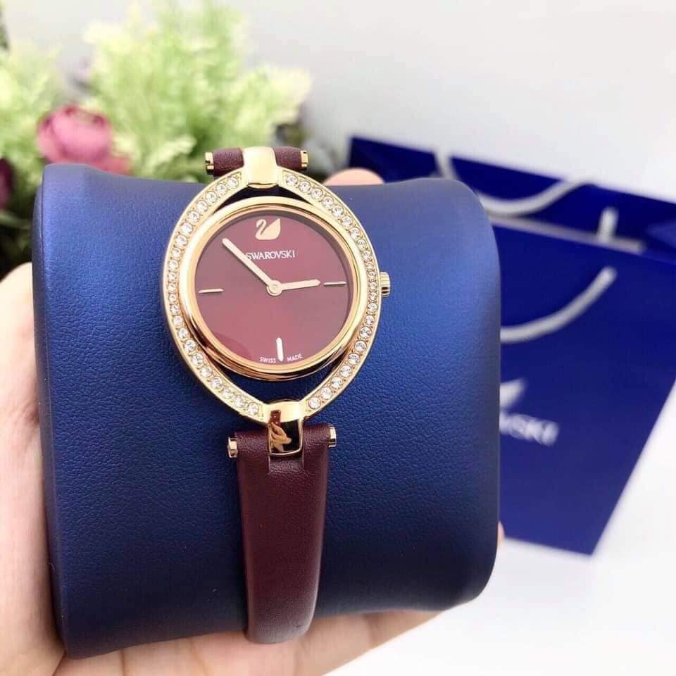 Đồng Hồ Nữ Swarovski red Rose gold 5376839