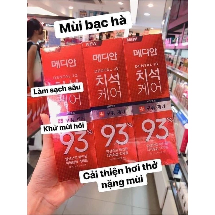 Kem đánh răng Median Dental IQ 93% chính hãng Korea ~Tuýp 120g .