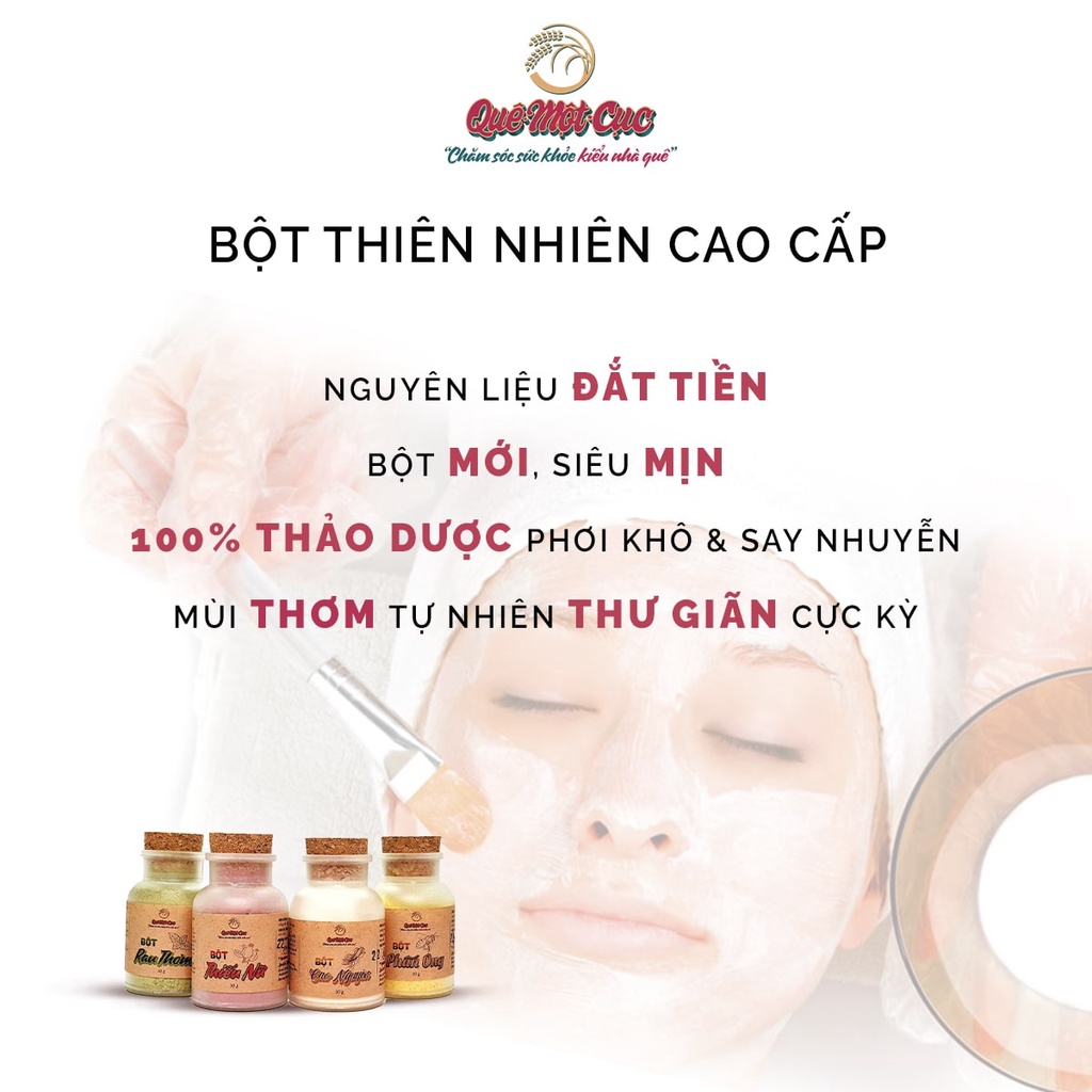 Mặt nạ (cao cấp) dưỡng da / mask dưỡng da sạch mụn dùng tại spa QUÊ MỘT CỤC 50g (handmade)