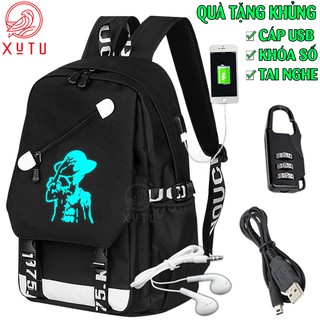 Balo nam nữ đi học thời trang phát sáng cao cấp Xutustore TẶNG (Cáp USB+Khóa số+Tainghe) - Cặp đi học HOT nhất