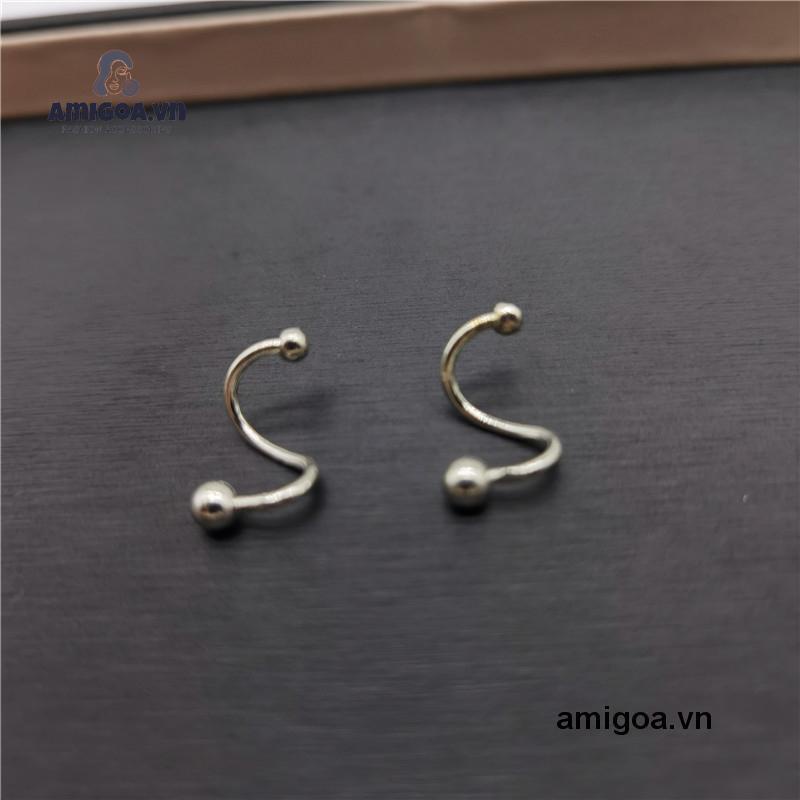 ✨✨1 Đôi Bông Tai Nữ Bằng Đồng Phong Cách Retro Đơn Giản Mùa Xuân