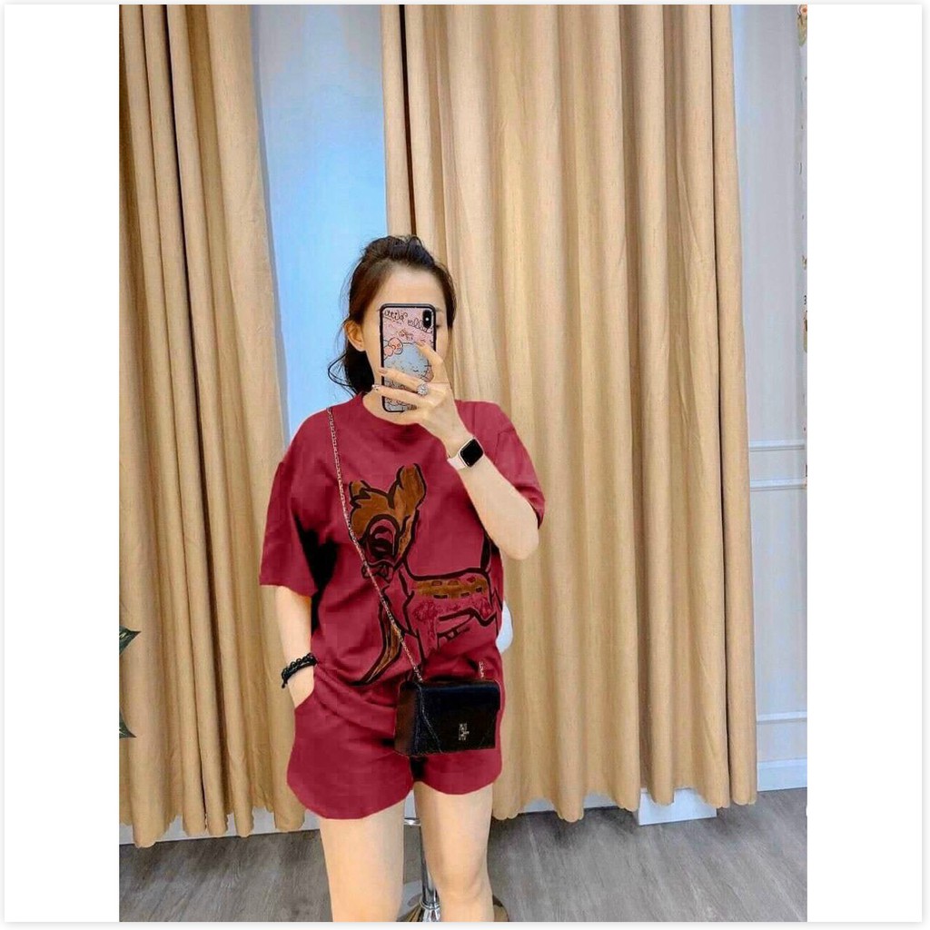 SET BỘ THUN NGẮN HỌA TIẾT XINH XẮN THÍCH HỢP CHO CÁC BẠN NỮ ĐI DẠO PHỐ,ĐI CHƠI... THỜI TRANG KOKO MI