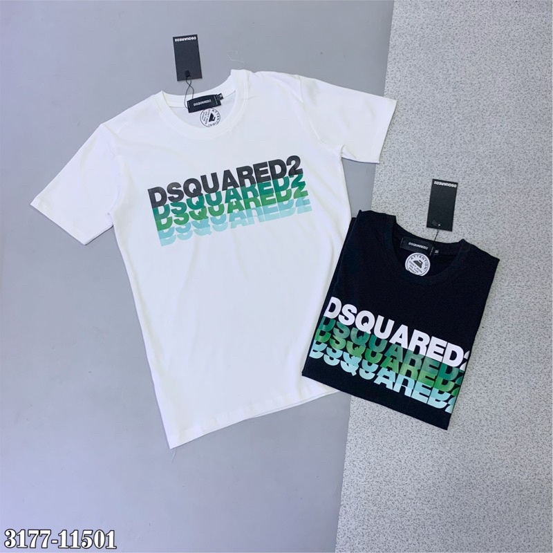 Áo phông DSQ in chữ DSQUARED2 hoạ tiết chữ đè nhau 3177