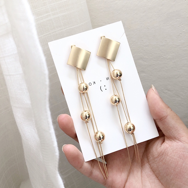 Khuyên tai YeYi mạ bạc 925 dáng dài thiết kế xinh xắn thời trang cho nữ