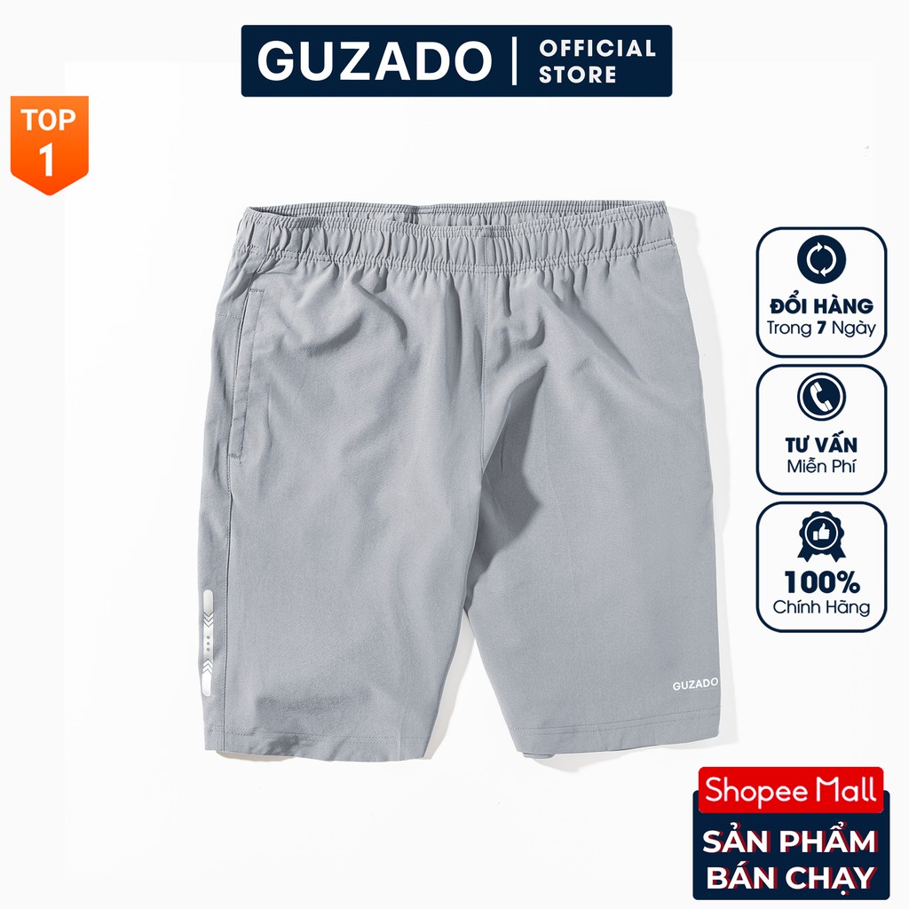 Quần đùi GUZADO (5 Màu), Vải Gió Mềm, Siêu Nhẹ, Dáng Thể Thao GSR01