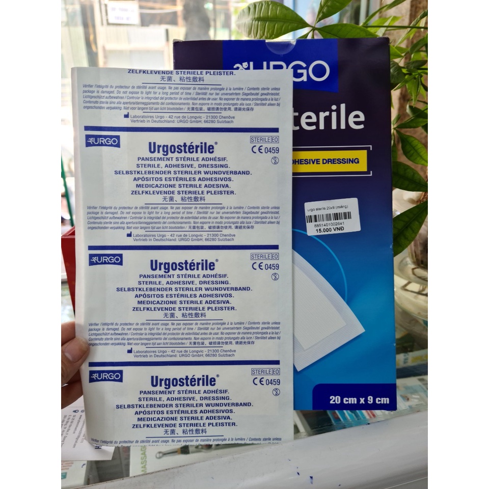Combo 5 miếng Băng dán có gạc Urgosterile tiệt trùng