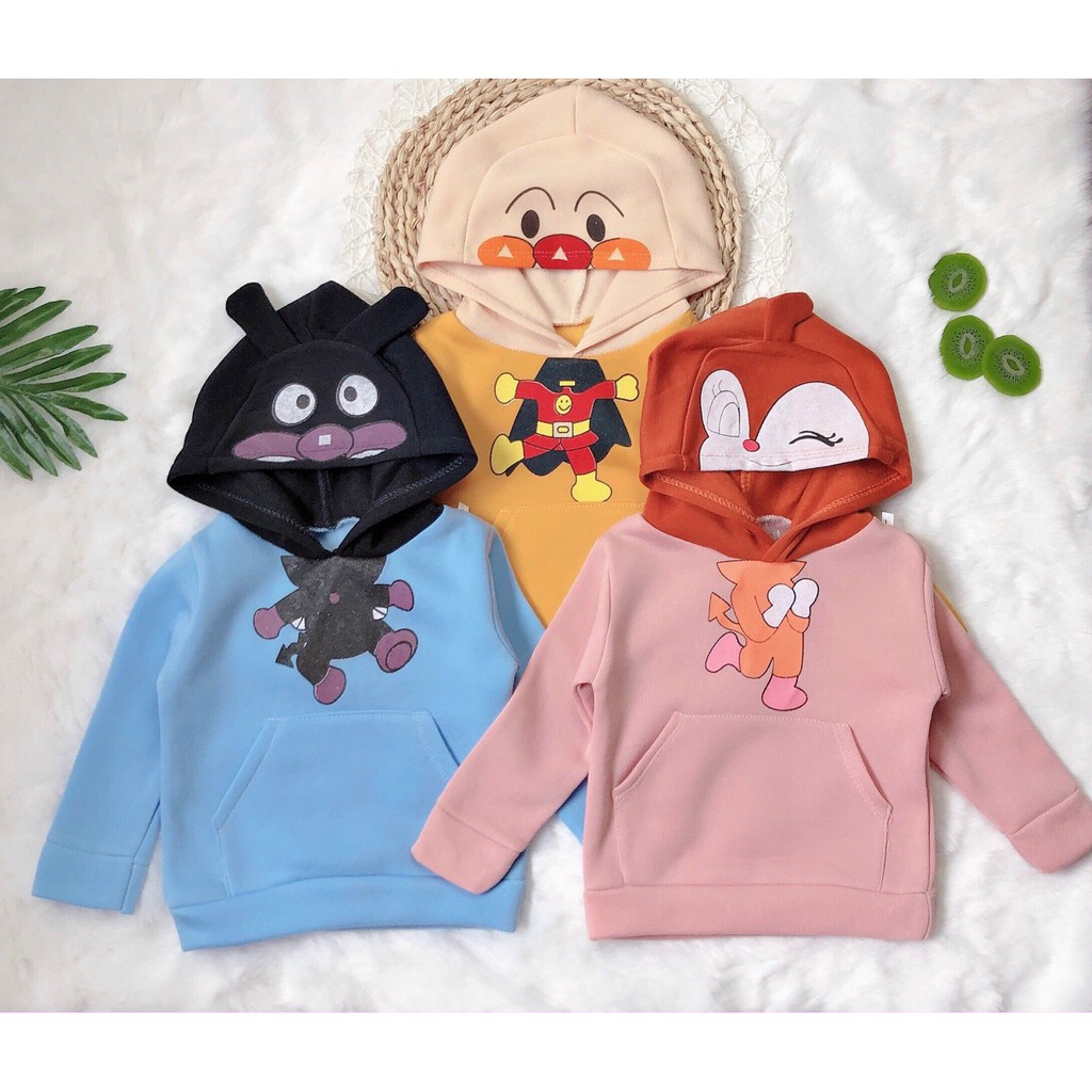 (THANH LÝ)Áo nỉ Mặt Thú siêu dễ thương cho bé từ 7-18kg