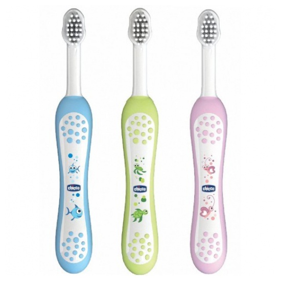 Bàn Chải Đánh Răng CHICCO Họa Tiết Vui Nhộn Làm Sạch Kẽ Răng, Ngăn Ngừa Sâu Răng, Giúp Răng Trắng Sáng Cho Bé