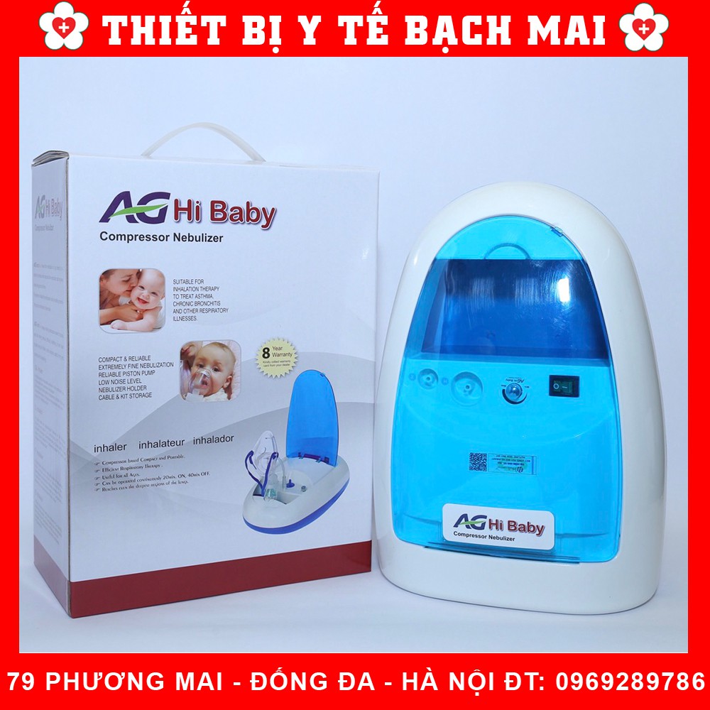 Máy Xông Hút Mũi 2 In 1 AG-Life Hi Baby NEW 2020 - Có Đồng Hồ Chính Áp Lực Hút [Bảo Hành 08 Năm - Mẫu Mới 2019]