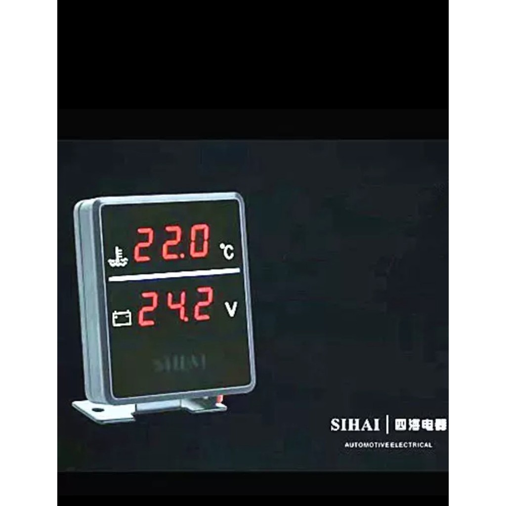 Đồng hồ đa năng dùng cho ô tô 12V/24V tích hợp màn hình LED tiện dụng