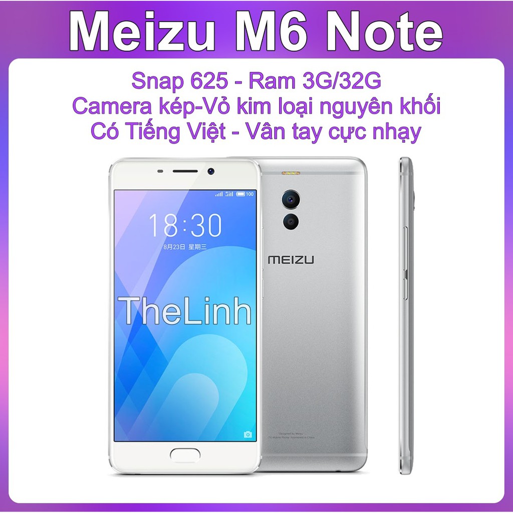 Điện thoại Meizu M6 Note camera kép - Snap 625 Ram 3G/32G