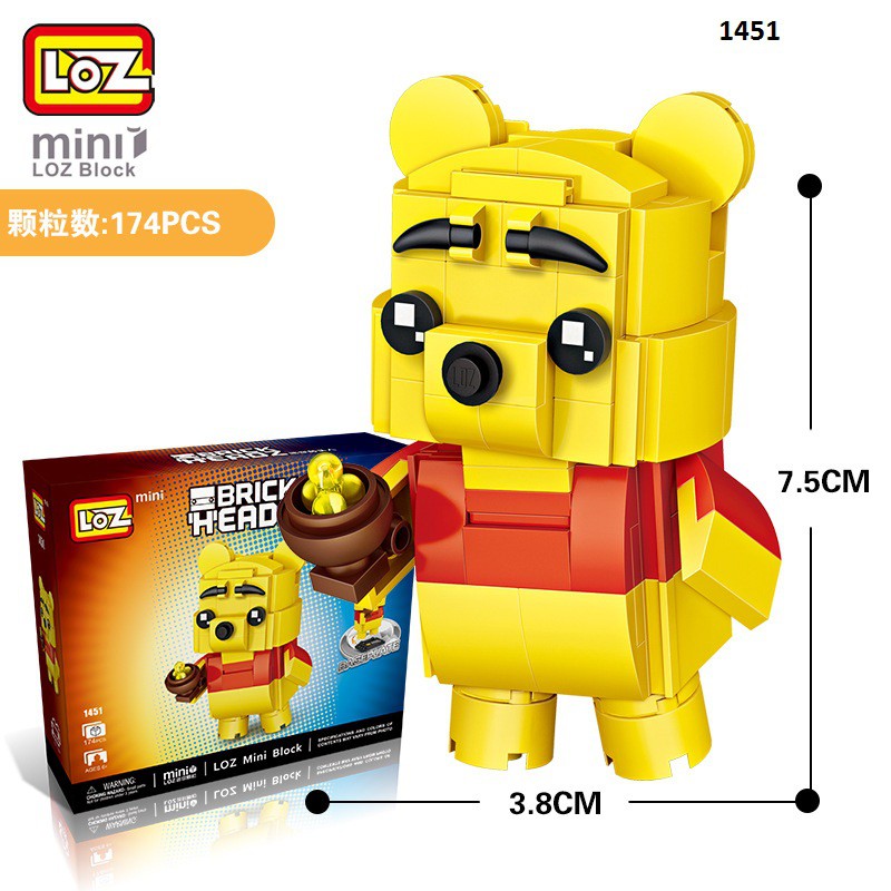BILEGOX Lego mini Loz-1443-1452 nhân vật hoạt hình NLG0085